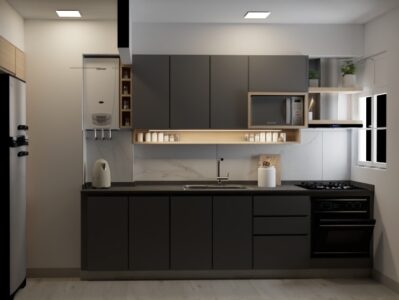 ALACENA GRIS - NEGRO BR ALACENA GRIS - NEGRO BR